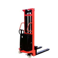 Self Loading Pallet Stacker 1.5t Reach Semi Electric Hydraulic Stacker Forklift